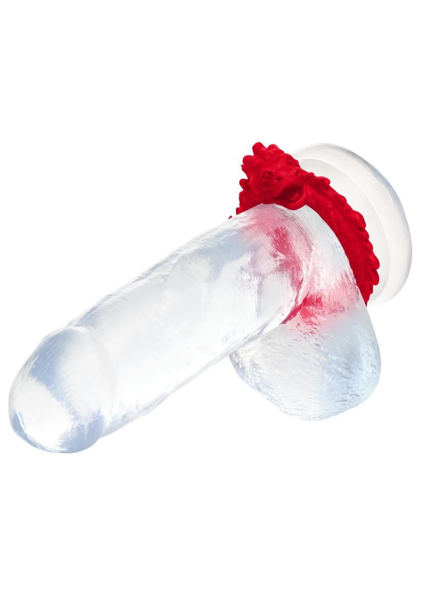 Ерекційне кільце – дракон Rise of the Dragon Silicone Penis Ring – Red, діаметр 4 см Creature Cocks (369945782)