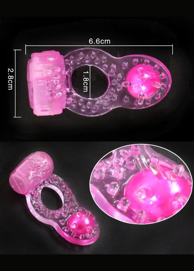 Набір насадок на пеніс, насадки на вібратор, насадки на член + ерекційне вібро кільце (набір 5 предметів) No Brand (314874576)