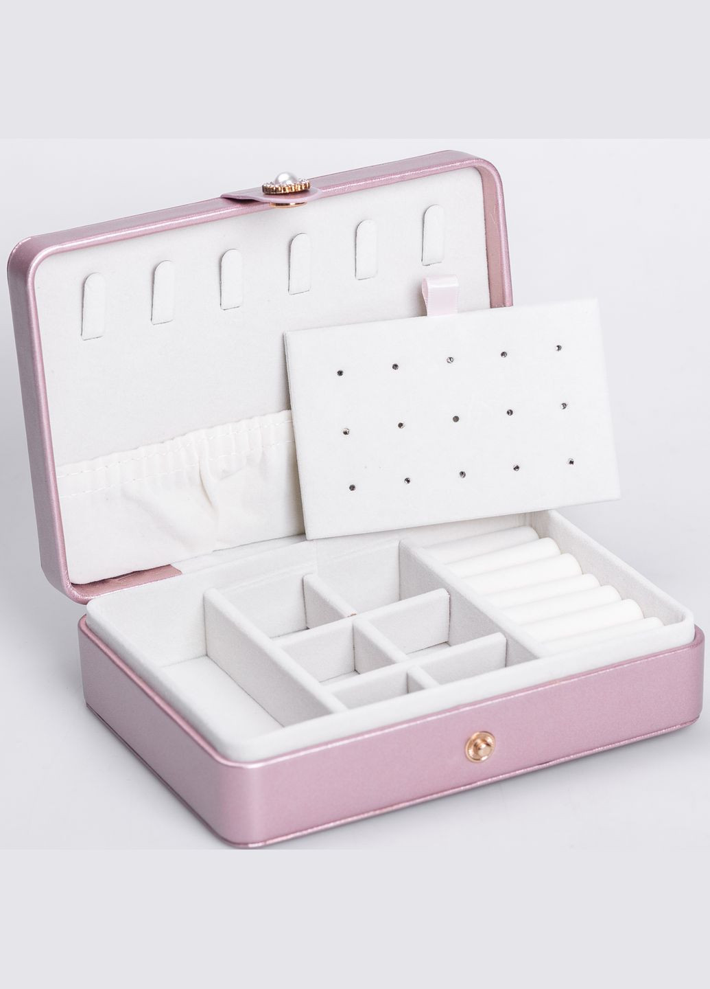 Ящик-органайзер для украшений на кнопке 16х11х4,7 см, Yiwu (328922878)