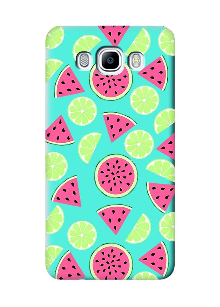 Матовий бірюзовий чохол на Samsung Galaxy J7(2016) J710:: Кавуни и лайм (принт 345) Creative (360706697)