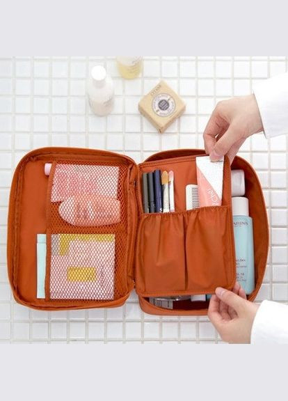 Органайзер для косметики Travel Pouch Ver.3 Помаранчевий PTR No Brand (317763574)