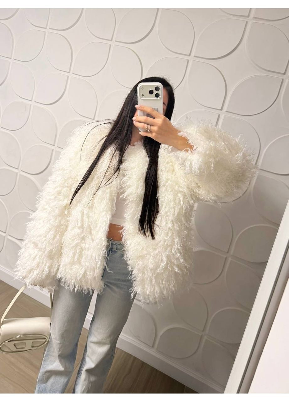 Шуба из эко меха, цвет Белый Fashion (371141396)