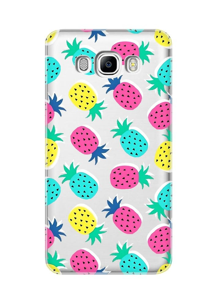 Чехол на Samsung Galaxy J7(2016) J710:: Разноцветные ананасы (принт 346) Creative (360683352)