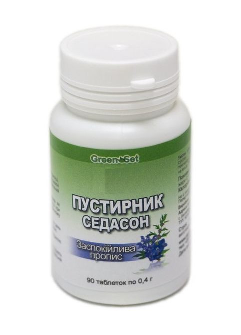 Пустирник - Седасон - Заспокійлива пропис 90 таблеток GreenSet (322743585)