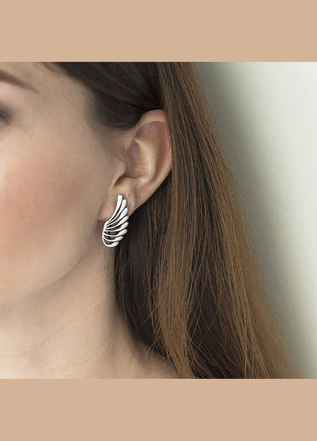 Серебряные серьги Крылья 12112 Oniks (276594511)