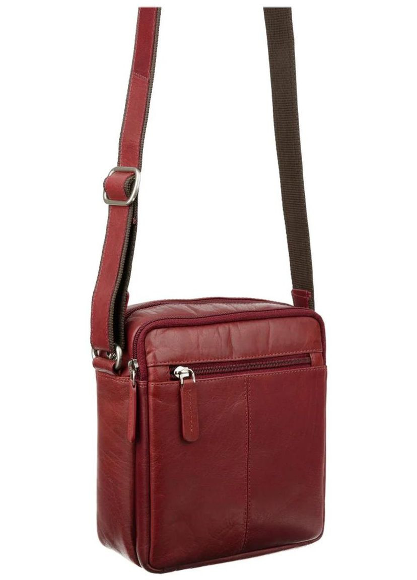 Сумка планшет через плечо мужская из натуральной кожи маленькая Красный 37853 Visconti (355245154)