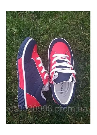 Синій дитячі кросівки/кеди на хлопчика синього і червоного кольору на блискавці Beeko