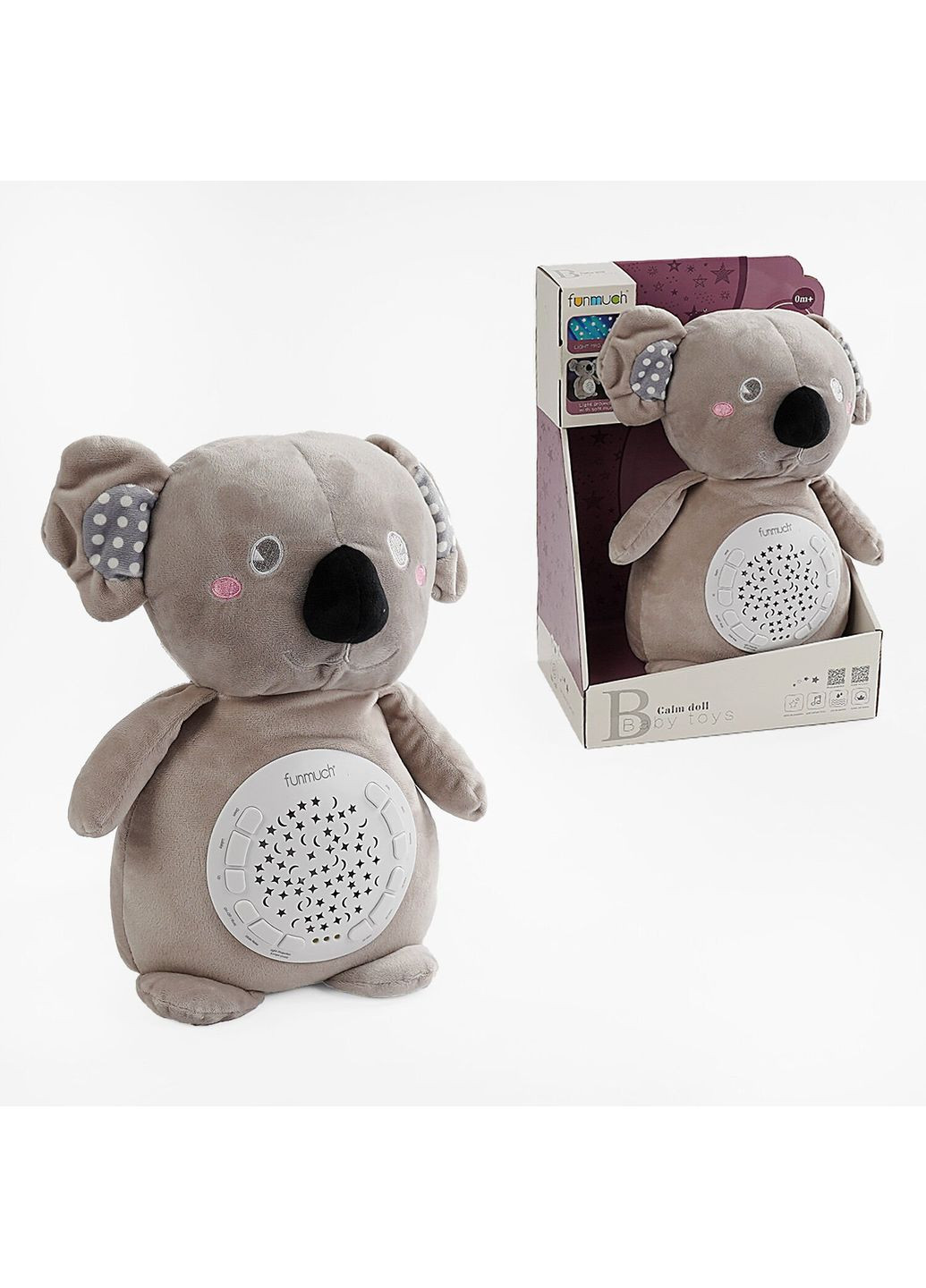 Нічник FM 666-30 (24) "Коала", проєктор зоряного неба, колискові, звуки природи, таймер, в коробці No Brand (367078607)