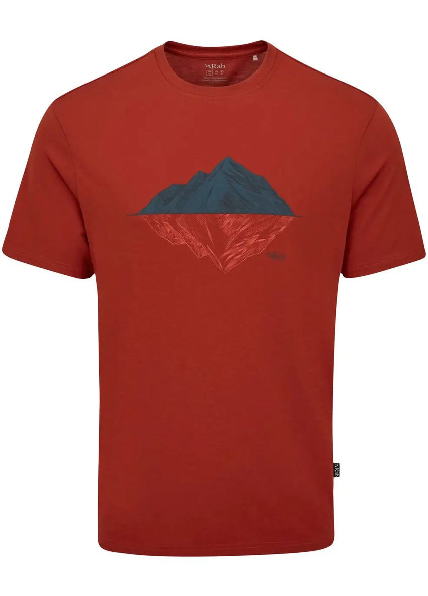 Комбінована футболка crimp reflection tee tuscan red Rab