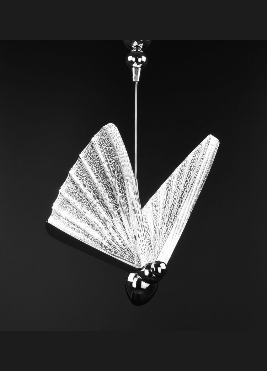 Люстра светодиодная подвесная LED светильник для квартиры на потолок лэд 26524 Хром 30-120х22х16 см. Sunnysky (364762219)