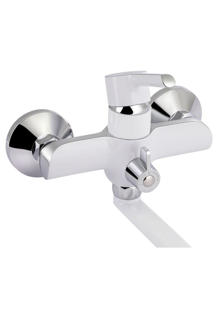 Смеситель для ванны Grand с поворотным изливом (c душевым гарнитуром) QTGRAWCR005 Chrome/White Qtap 005 (346492462)
