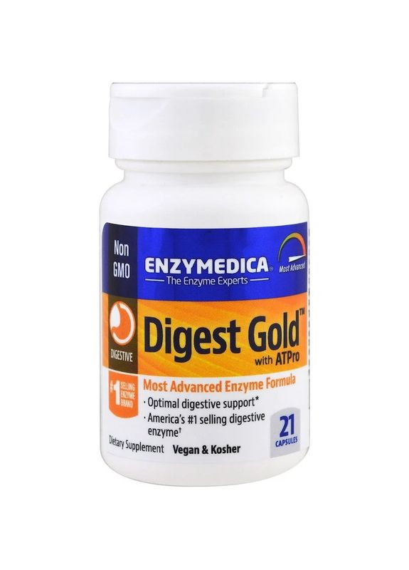 Натуральная добавка Digest Gold, 21 капсула Enzymedica (324420126)