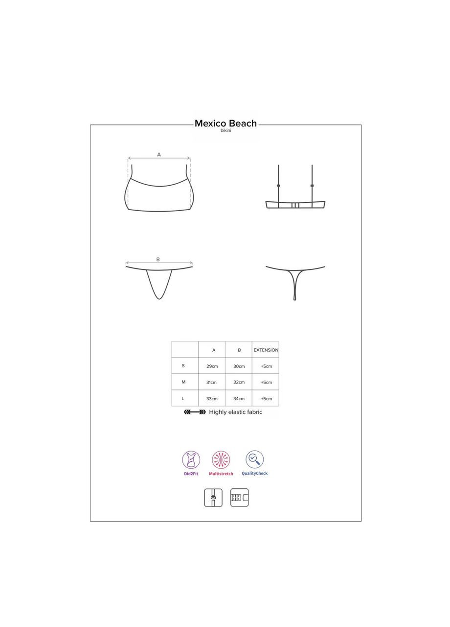 Розовый демисезонный купальник бикини mexico beach неоново-розовый, s Obsessive