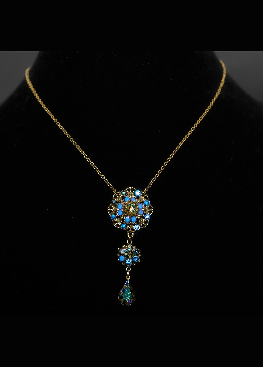 Кольє "Сапфірова Гармонія" з синіми кристалами Swarovski Michal Negrin (346241788)