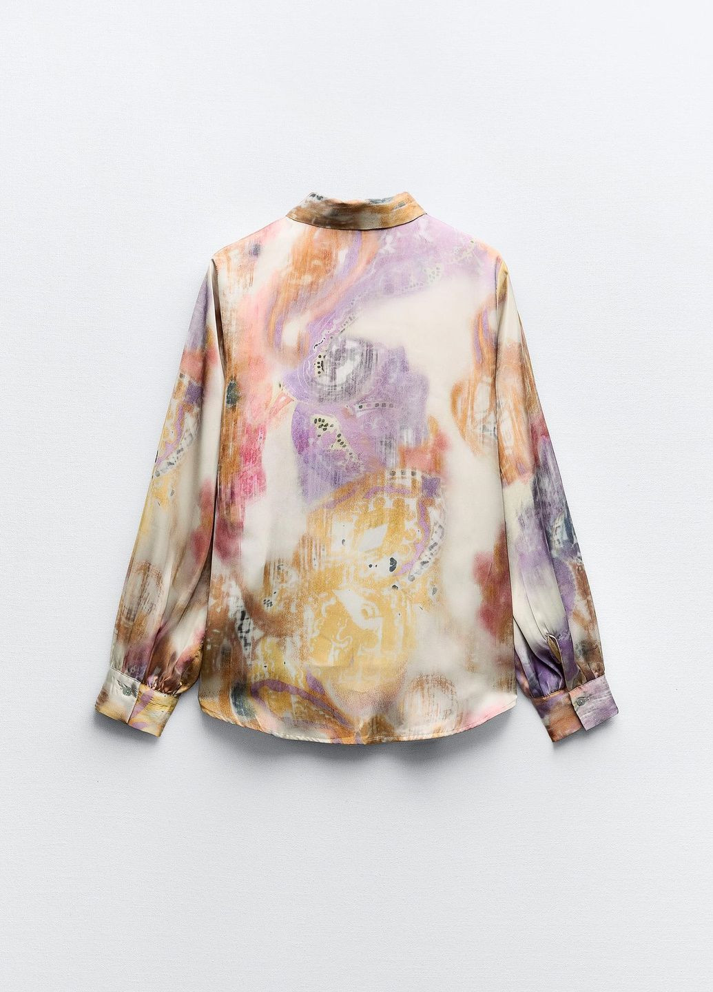Цветная повседневный рубашка с абстрактным узором Zara