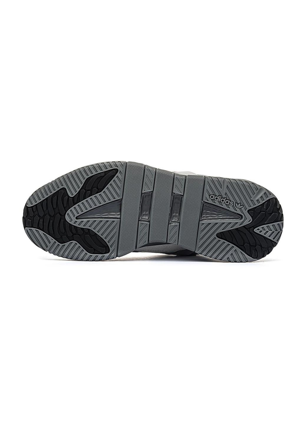 Серые демисезонные кроссовки мужские black silver, вьетнам adidas Niteball