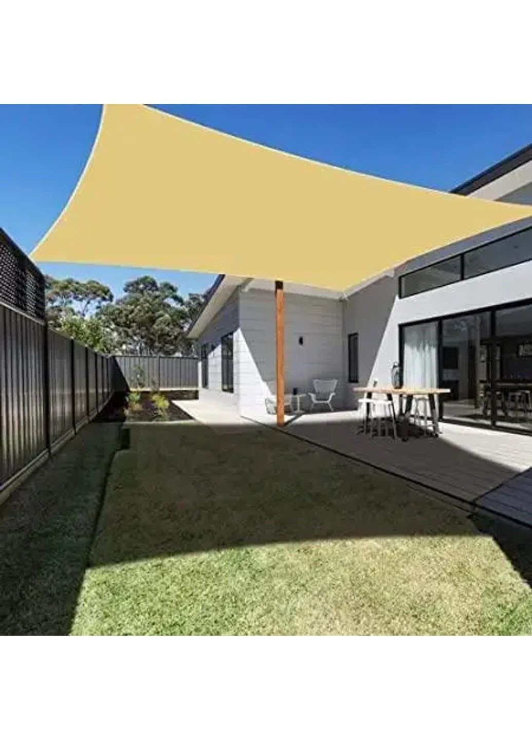 Тент навіс затінюючий квадратний 3х3м Сітка (Бежевий) No Brand (332637287)