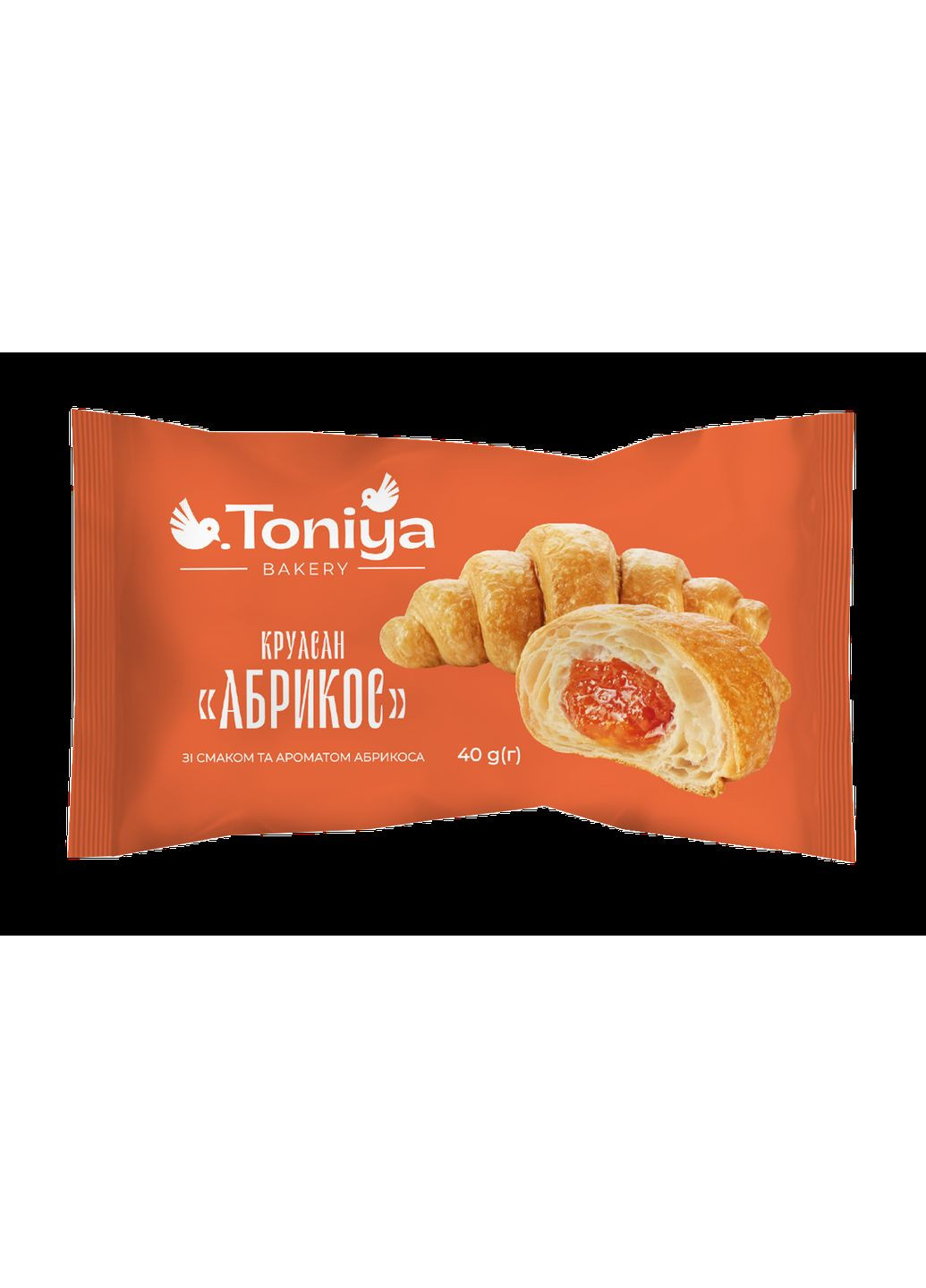 Круасани смачні та свіжі з абрикосовим наповнювачем (в індивідуальній упаковці) 1,32кг (33шт*40г) ТМ TONIYA (305054793)