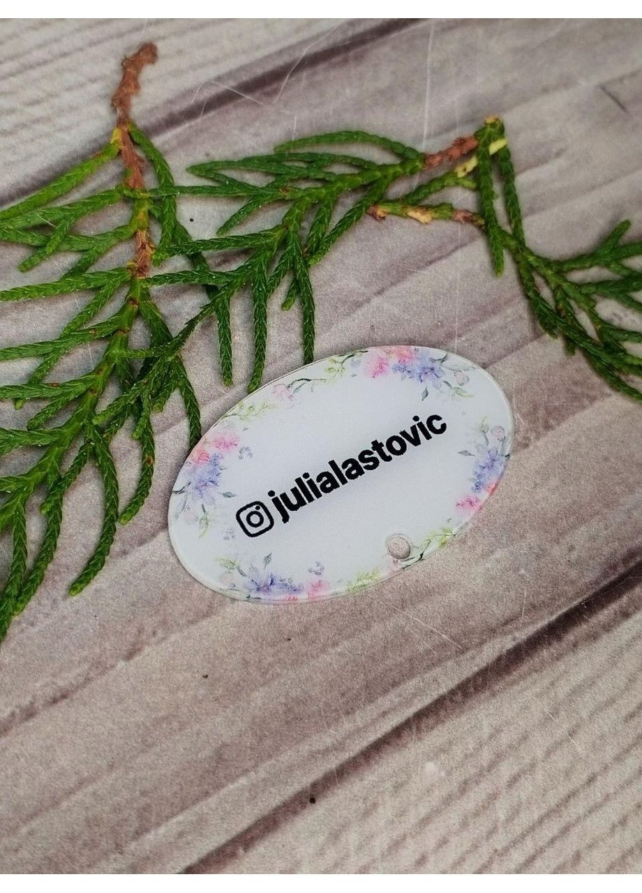 Бирки из ПЭТ 0,5 мм с цветным лого, овальная МК0255 No Brand (361204241)