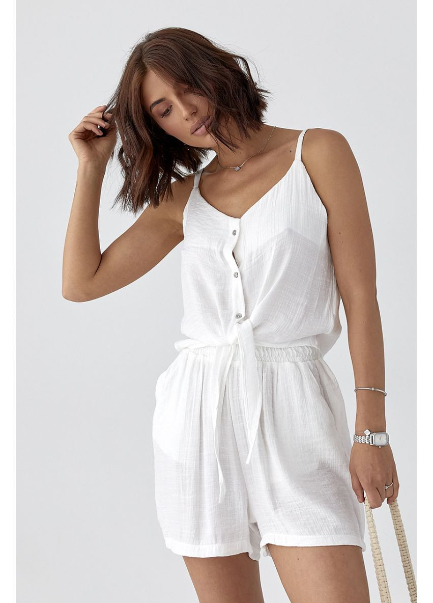 Летний костюм с топом на завязках и шортами Lurex Костюм-двойка (370377248)