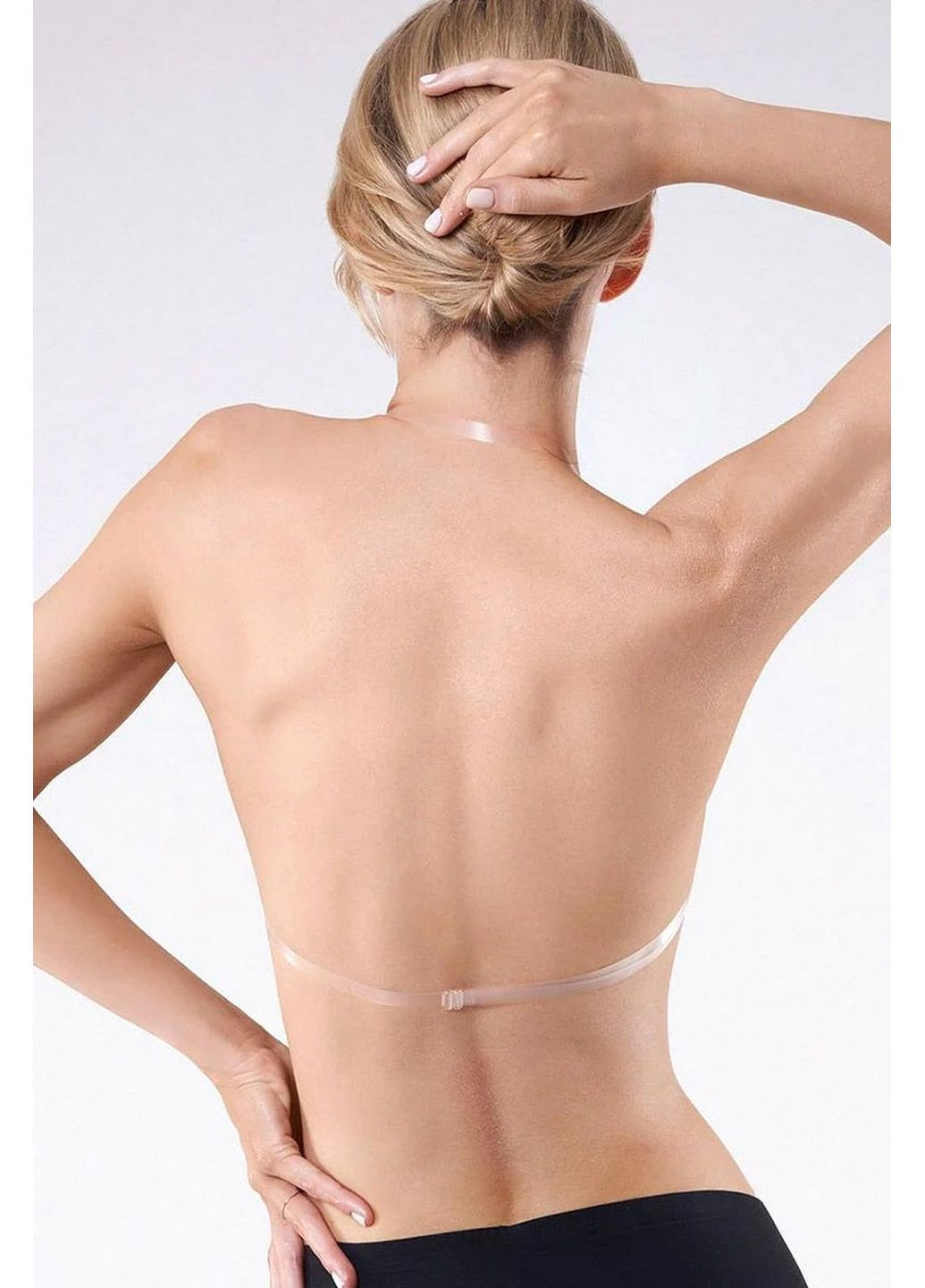 Бежевий бюстгальтер силіконовий з бретелями bs-04 Julimex поліамід, еластан