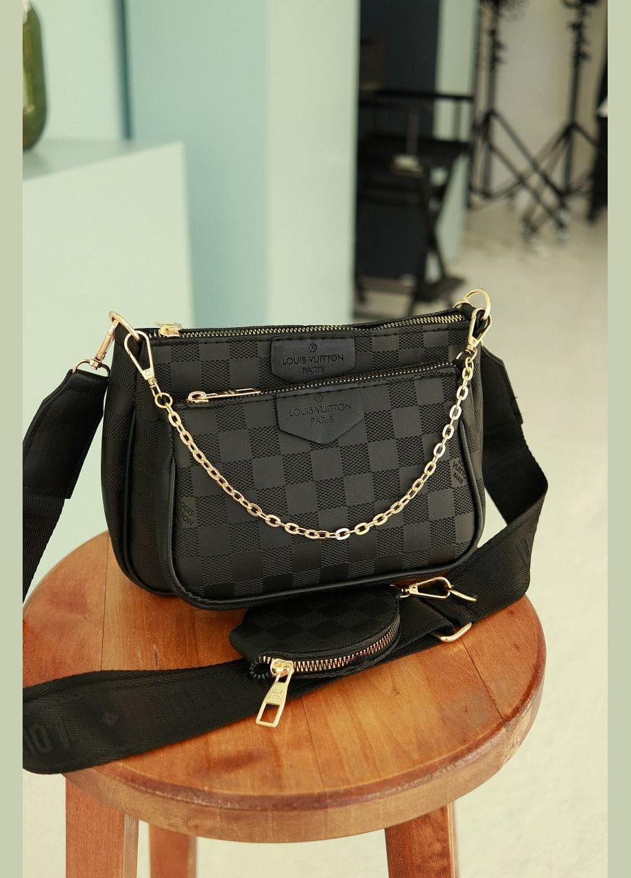 Жіноча сумка 3 в 1 клатч чорний 3 в 1 No Brand (322464337)