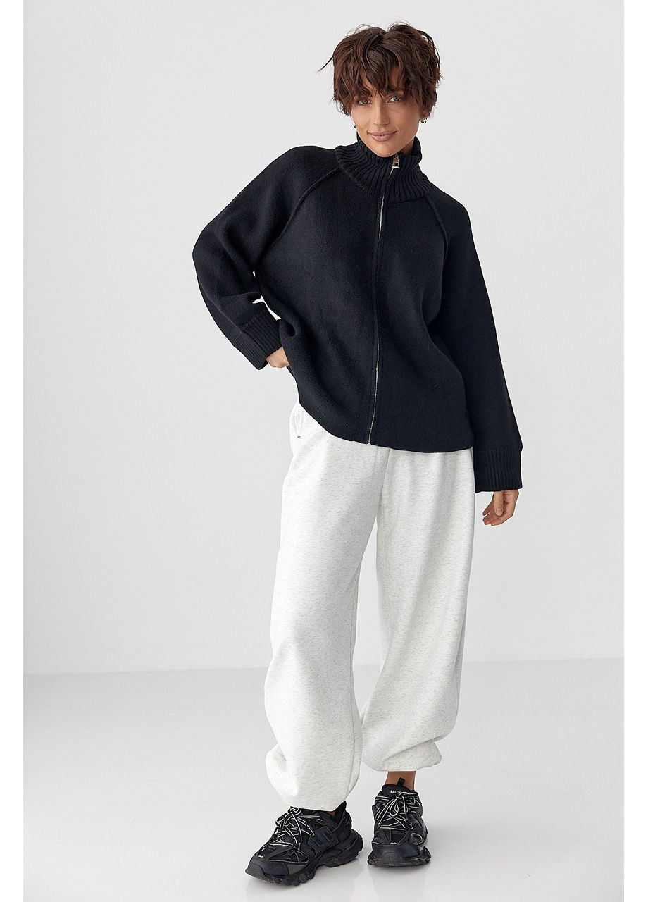 Черный демисезонный кардиган Lurex