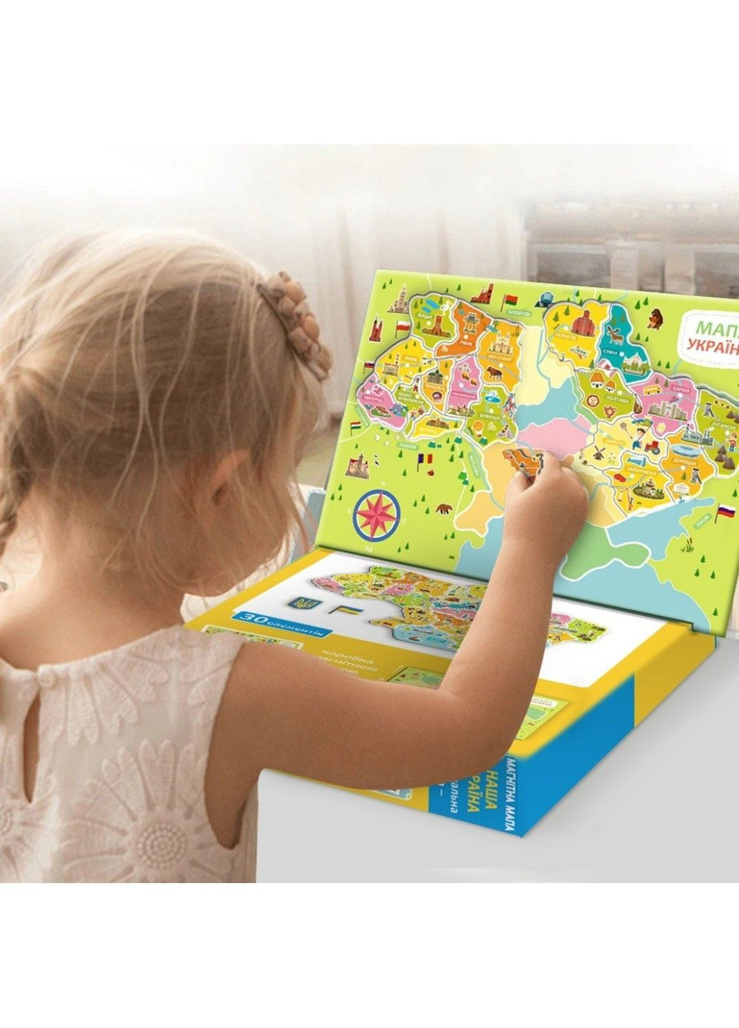Розвиваюча гра "Магнітна мапа України" 200268 30 магнітних елементів DoDo Toys (368834637)