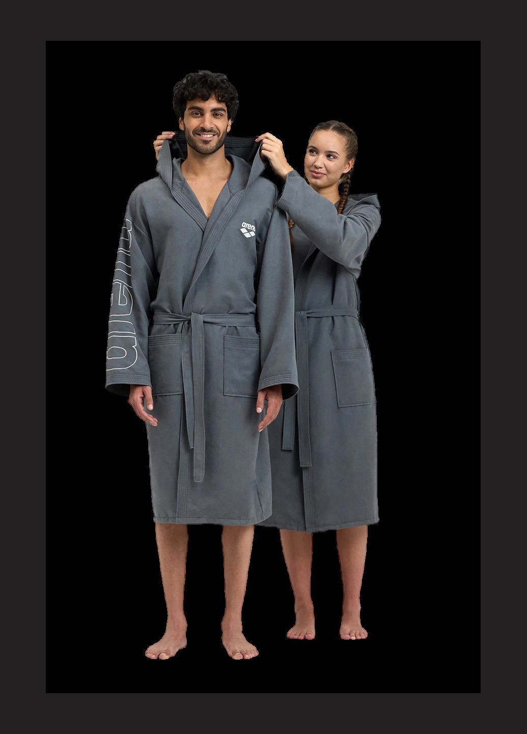 Халат микрофибровый Zeal Plus (005308-101) серый Arena (367837102)