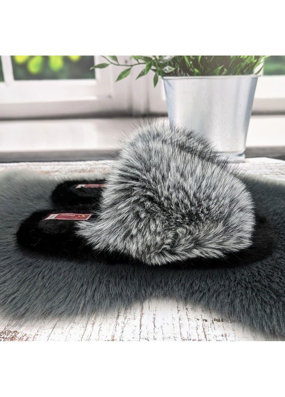 Светло-серые тапочки домашние Fashion