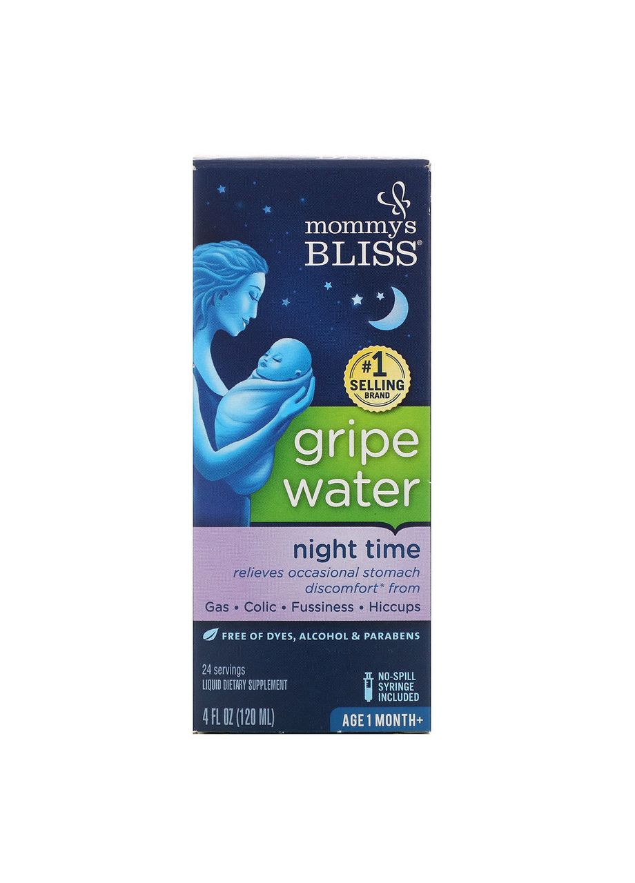 Укропная вода перед сном для детей от 1 месяца Gripe Water от коликов 120 мл Mommy's Bliss (265404832)