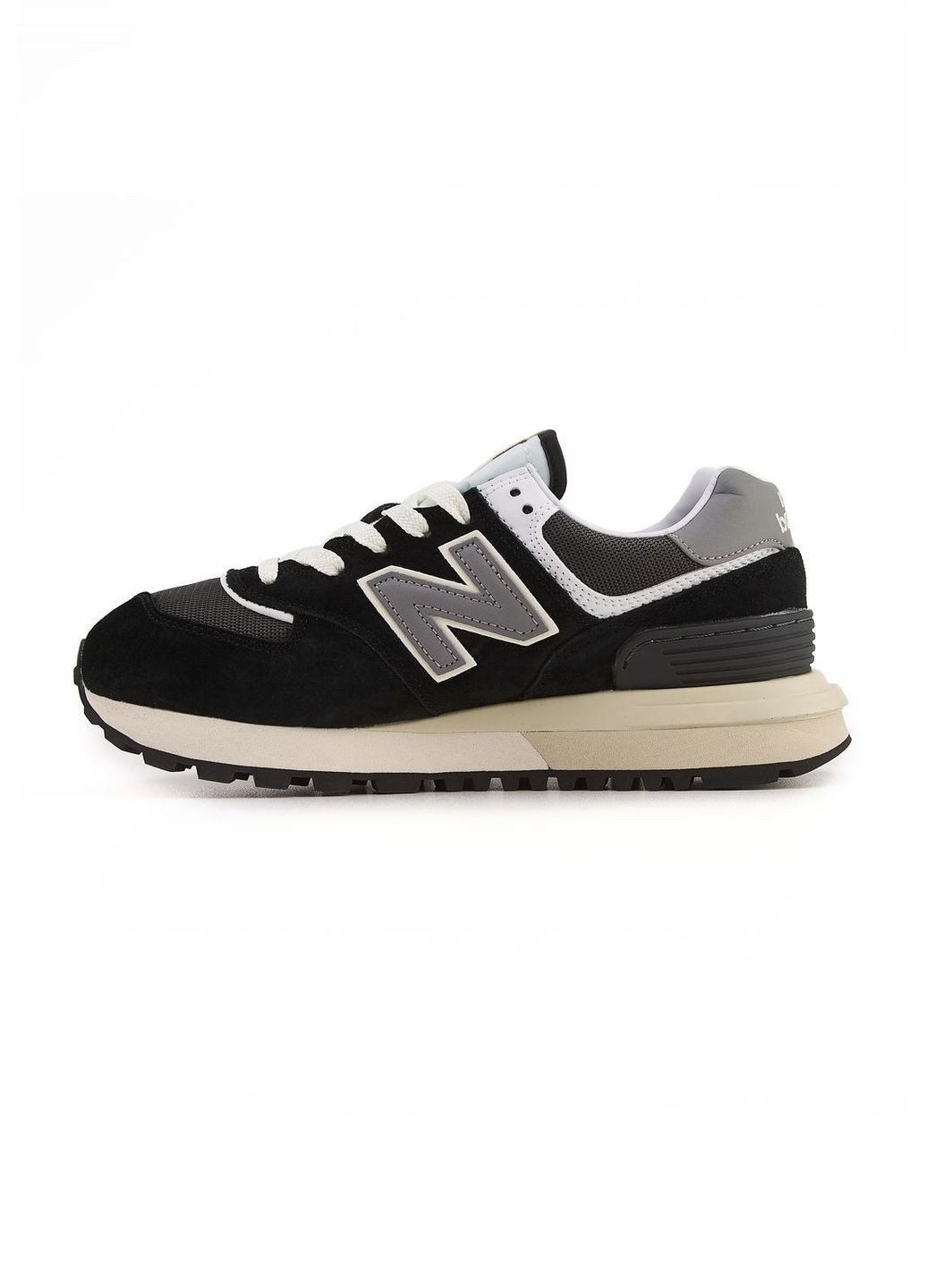 Черные кроссовки женские new balance No Brand 574 Legacy Black Grey