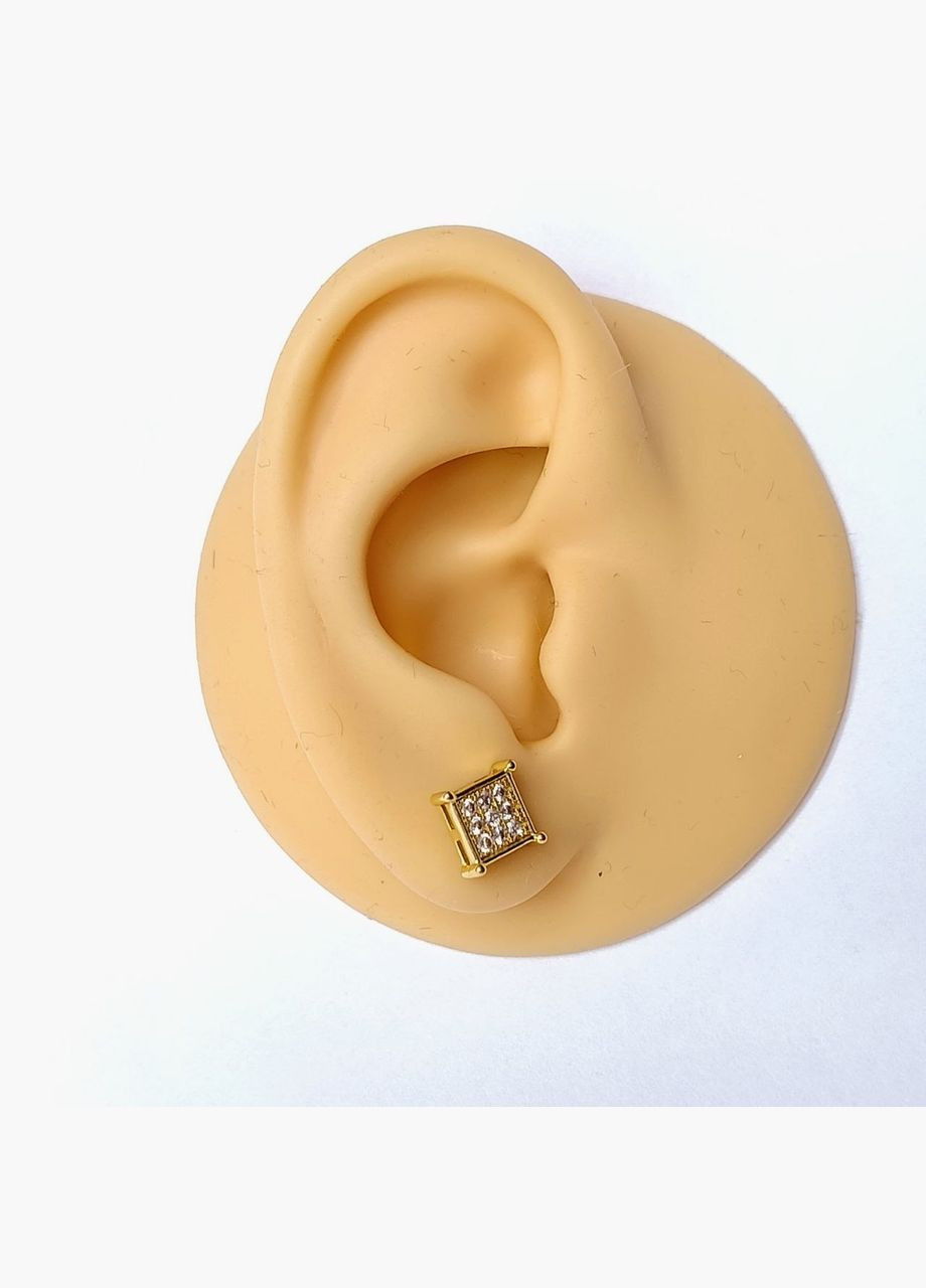 Жіночі квадратні сережки з камінчиками Fashion (302748626)