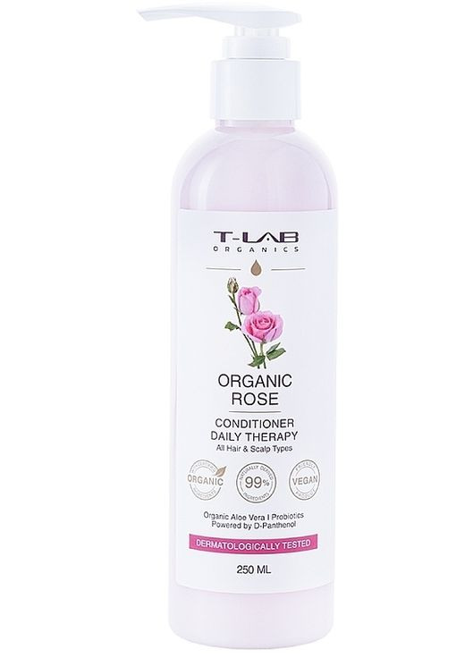Кондиціонер для щоденного догляду за будь-яким типом волосся Organics Organic Rose Conditioner 250ml (1103872-31021249) T-Lab Professional (368648795)