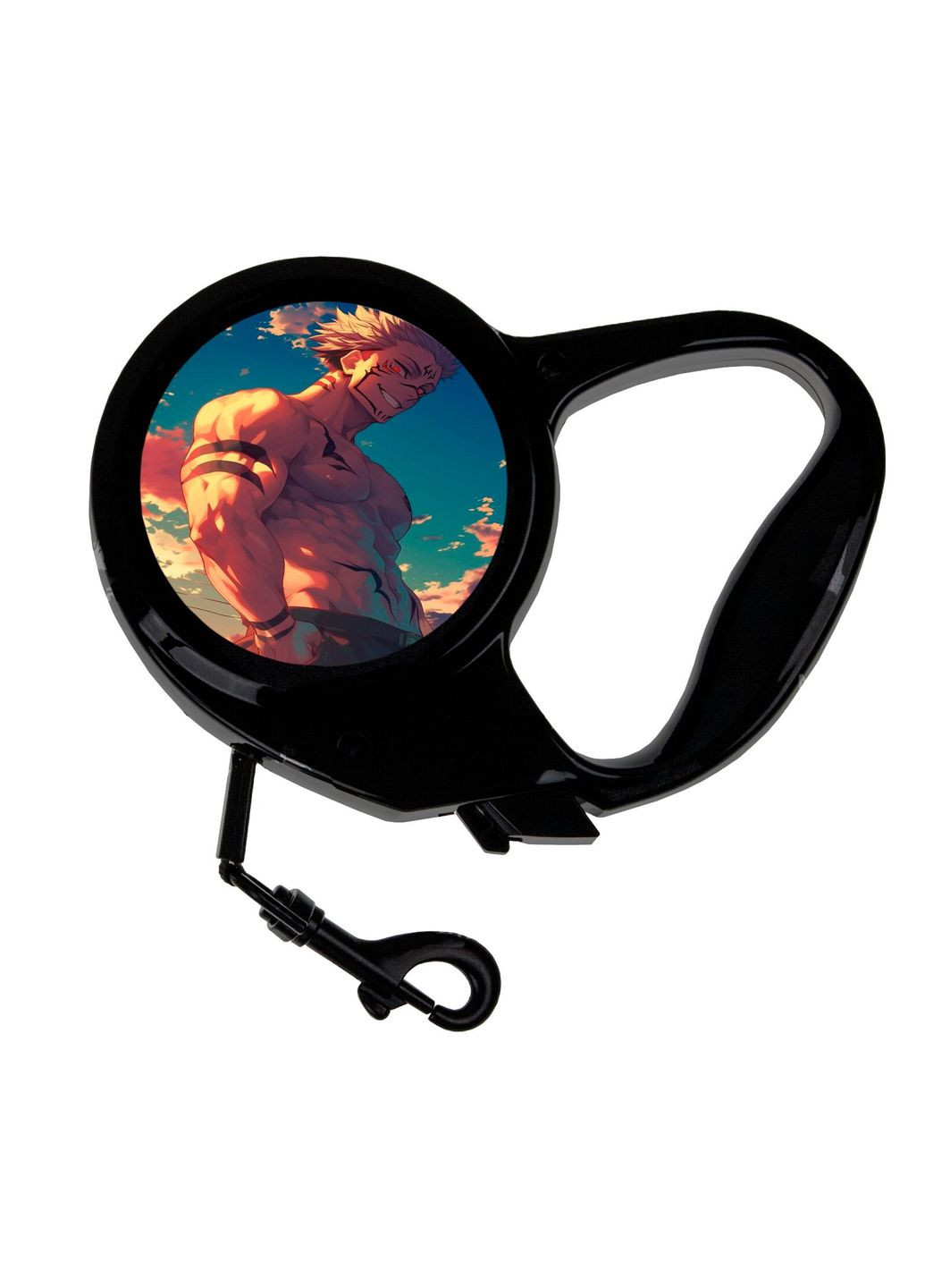 Повідець-рулетка для тварин із принтом Аніме Магічна битва #0013 3 м чорний No Brand (309154400)