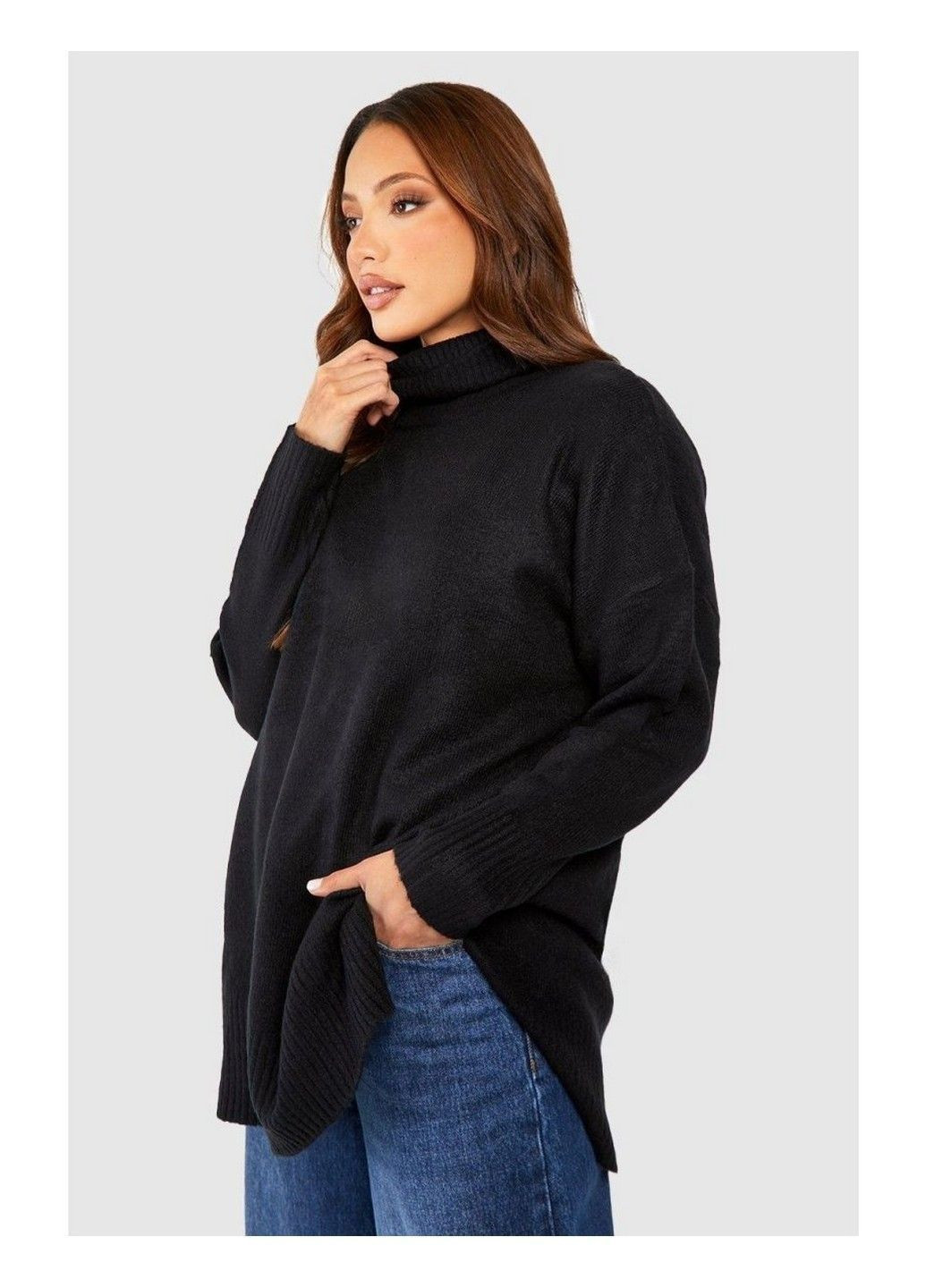 Чорний демісезонний светр Boohoo