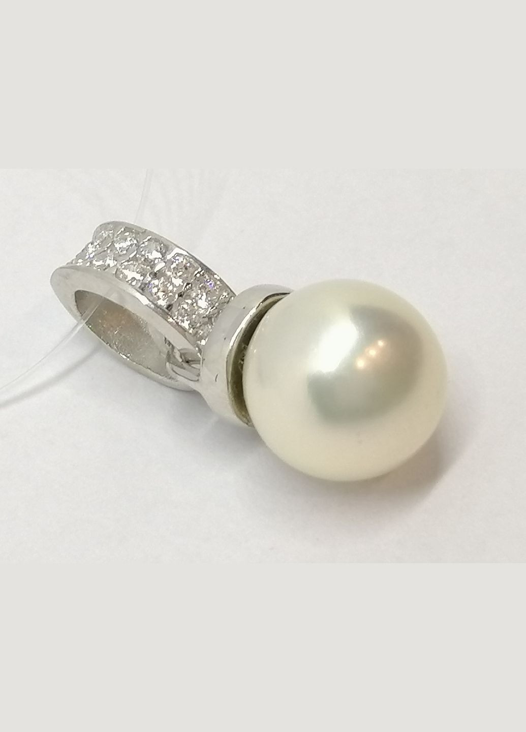 Срібна підвіска з перлами і фіанітами. 9030033310/3 Qvaliz (276190305)