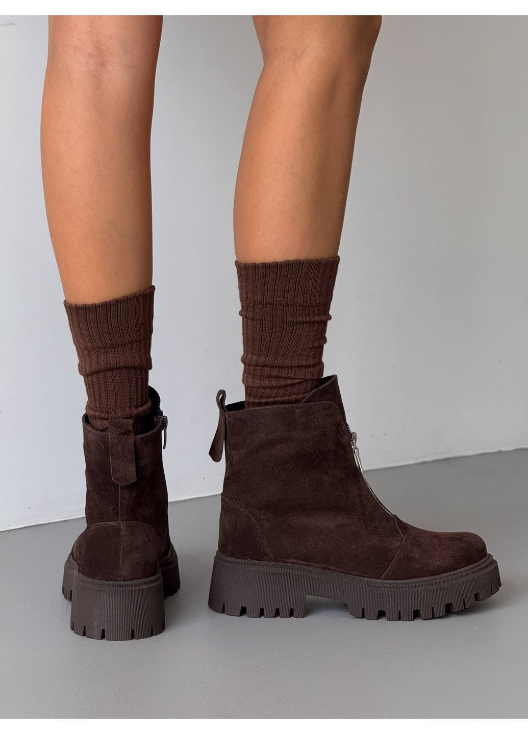 Зимние зимние ботинки Helen из натуральной замши