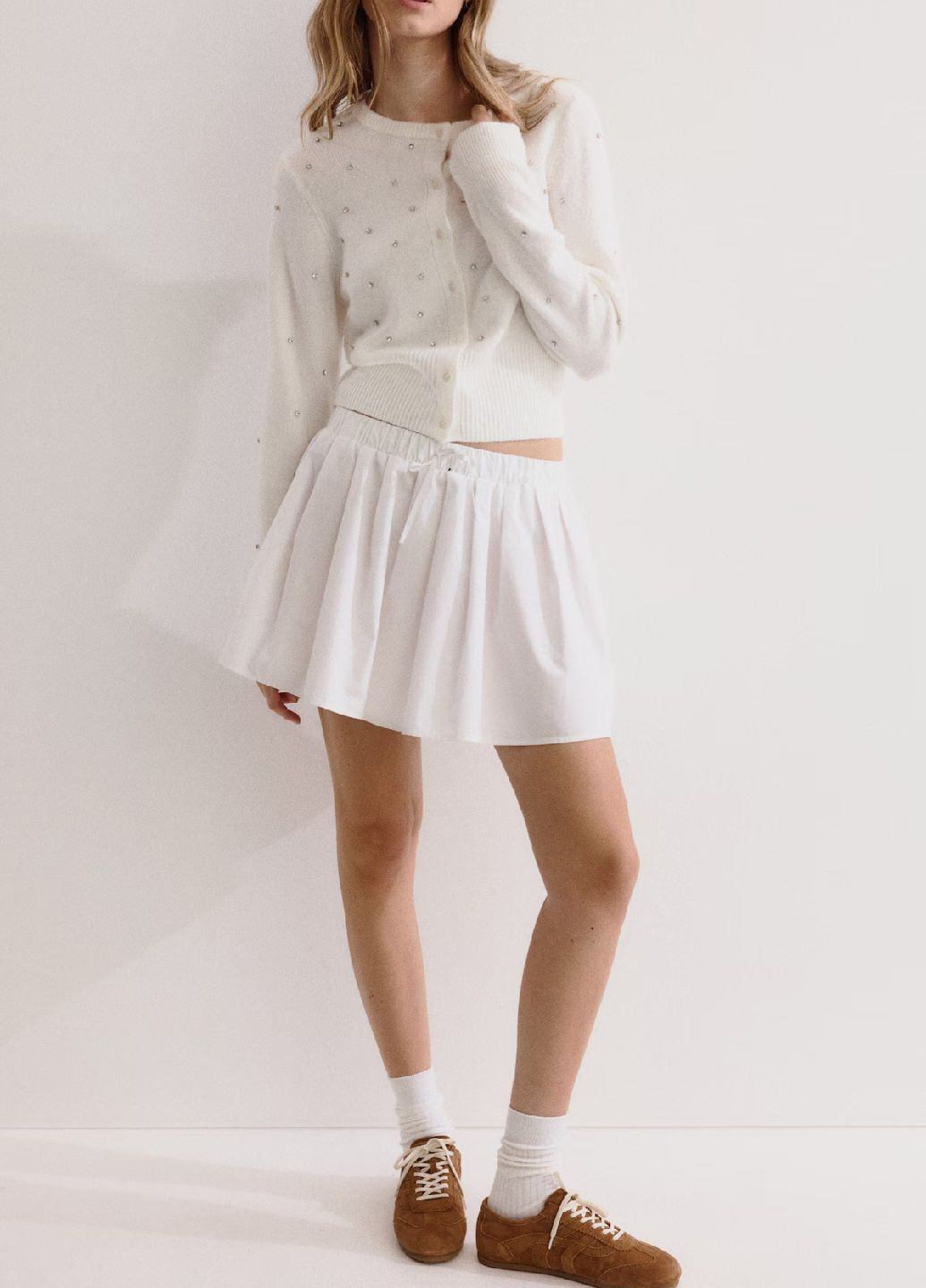 Белый демисезонный кардиган H&M