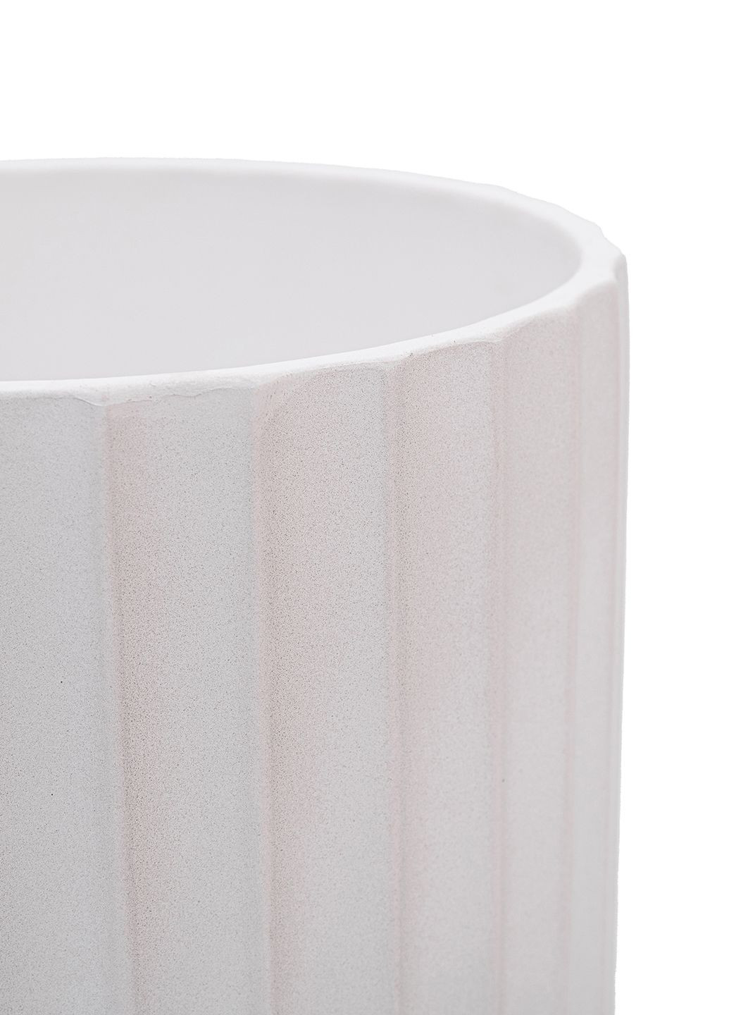 Кашпо для цветов elemi Грань 13.5 см керамическое 1,4 л белое Мамин Посуд (336213674)