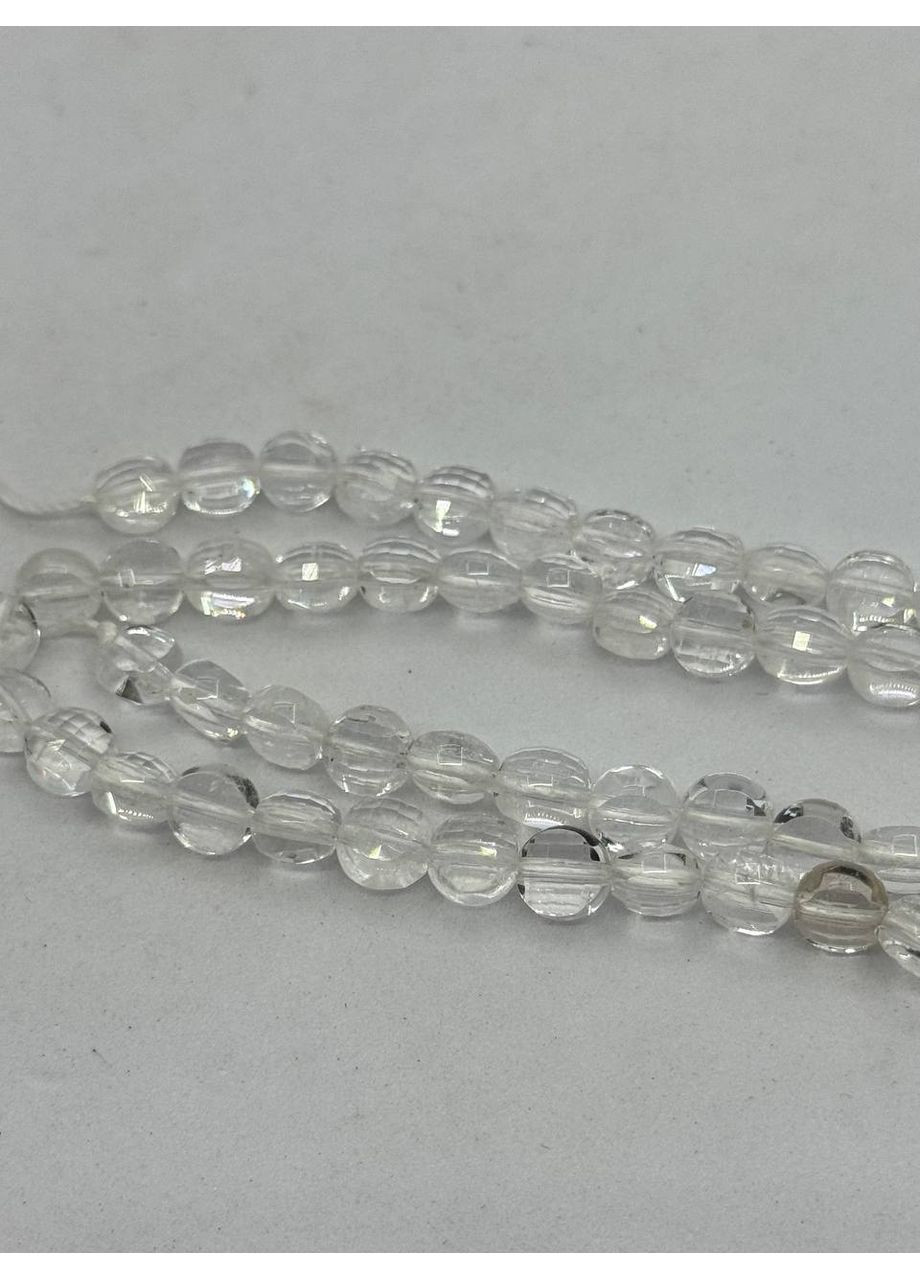 Кварц на нитці без застібки 6.5 мм 40 см Безбарвний No Brand (372467941)