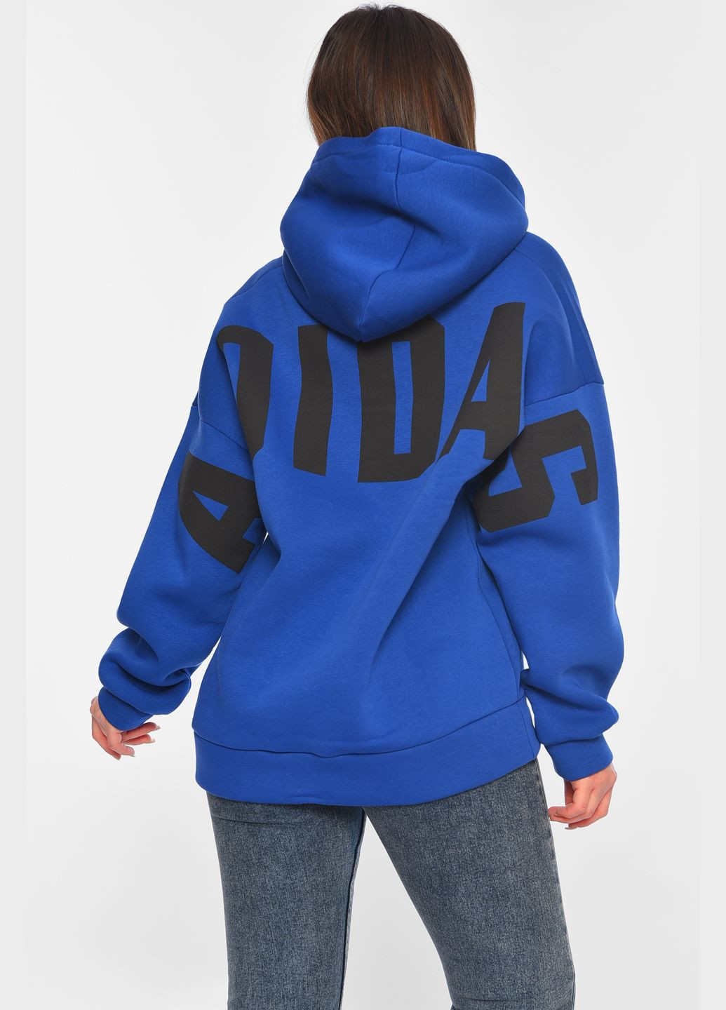 Худі жіноче на флісі синього кольору Let's Shop (315069634)