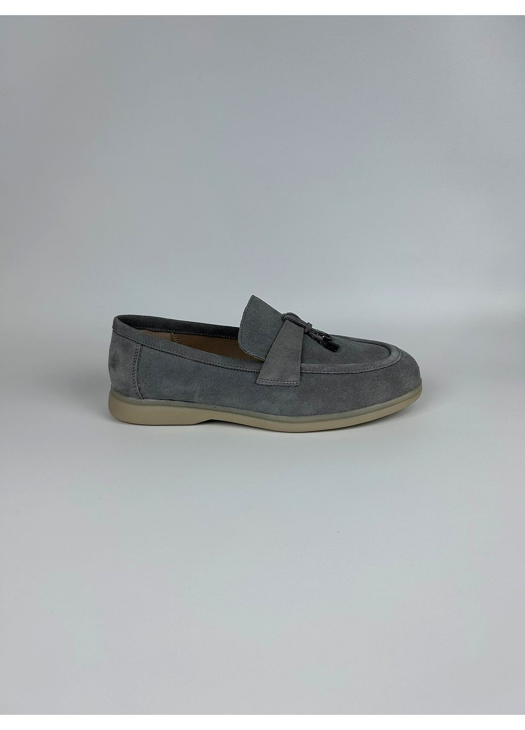 Hengji Лоферы из замши для женщин лоферы серый з натуральная замша, китай — демисезон (351376735)