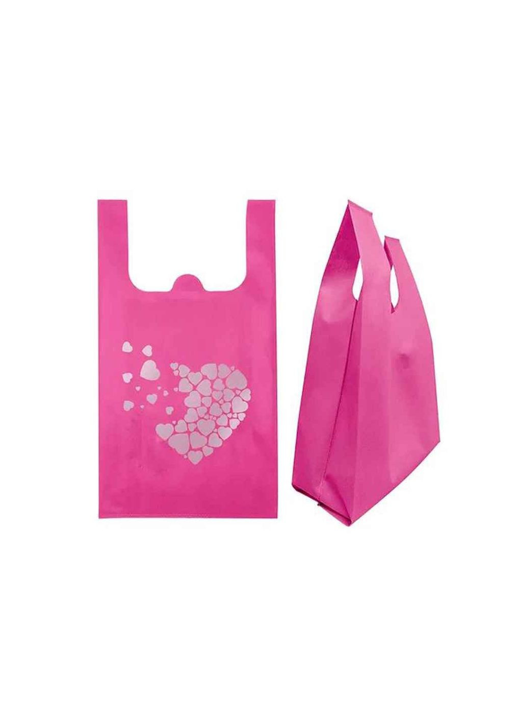 Эко сумка-майка без замка (Автомат) с печатью (Сердце флекс 40г) EcoBag (362711717)