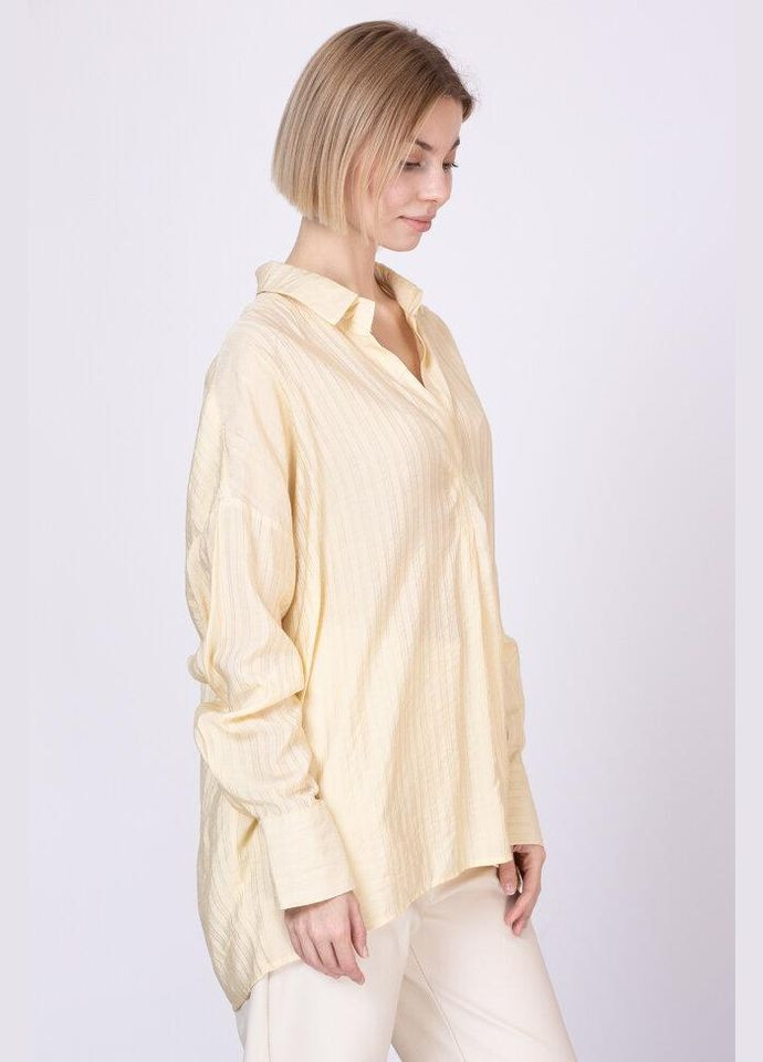 Бавовняна сорочка з подовженою спинкою S-L Жовтий ss220045_yel_S-L Lara (358223216)