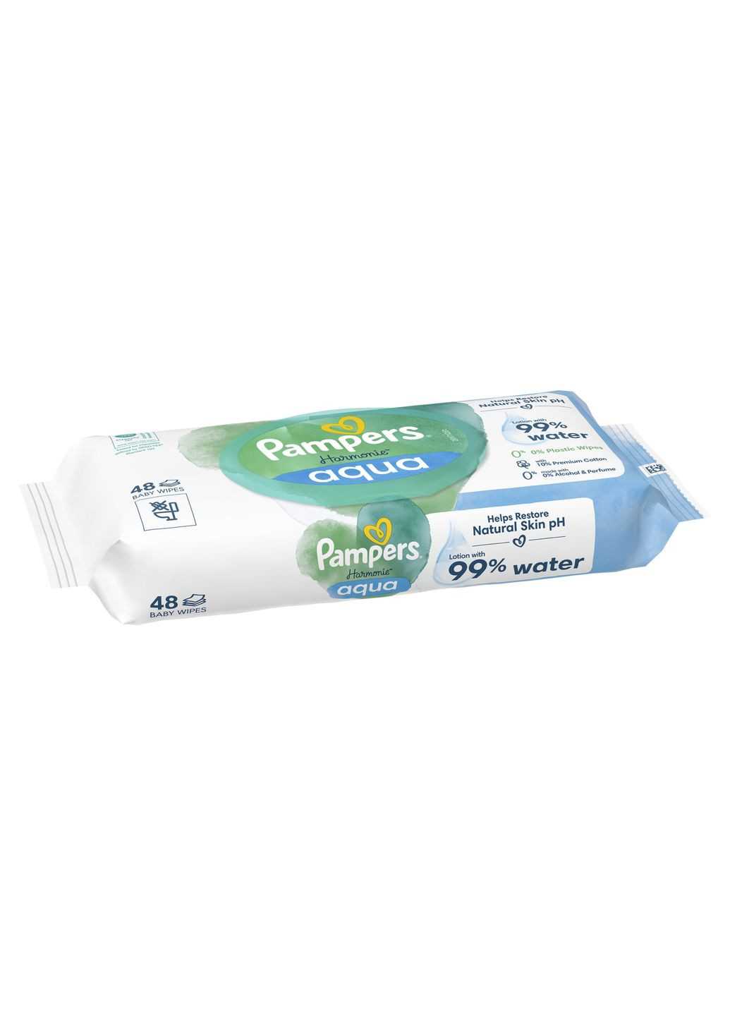 Дитячі вологі серветки Harmonie Aqua, 48 шт. Pampers (328200317)