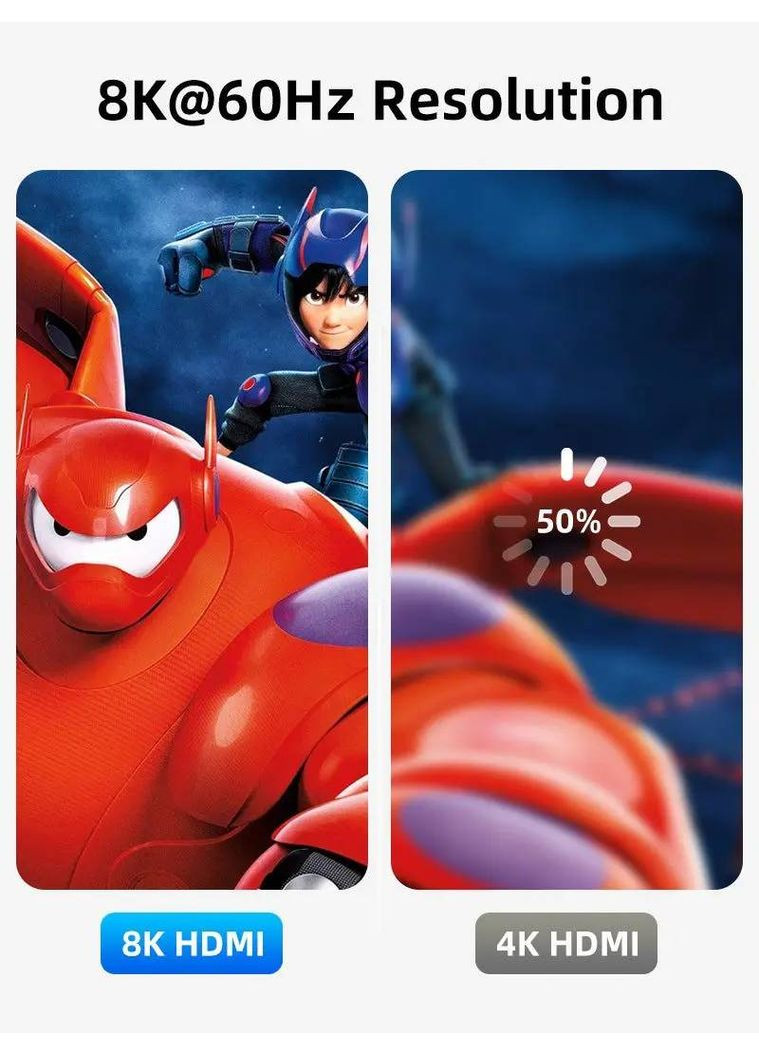 Кабель HDMI-HDMI V 2.1 (M/M), 3 м, Black (CH12N) CABLETIME (368680021)