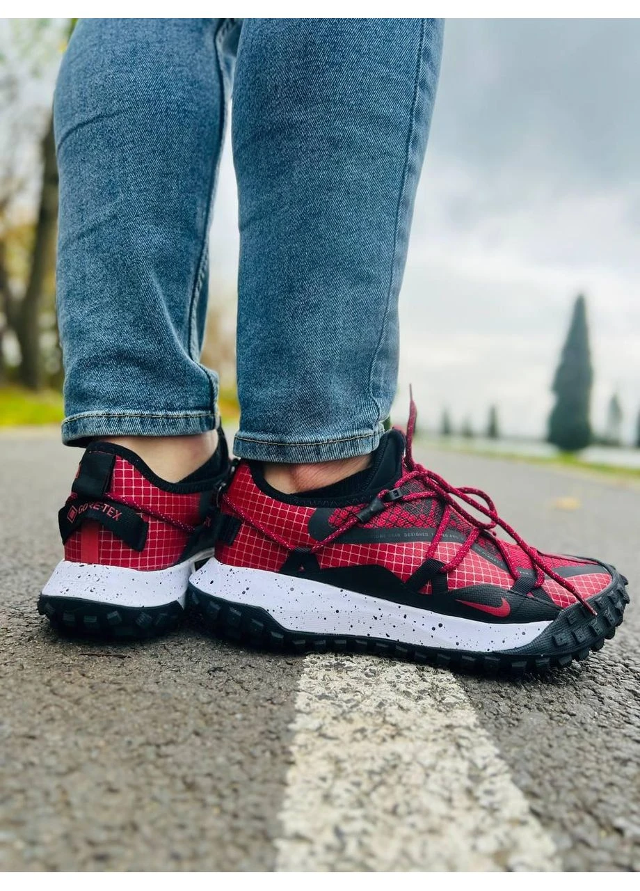 Червоні літні кросівки nike acg mounth low red найк асж маунс флай червоні No Brand