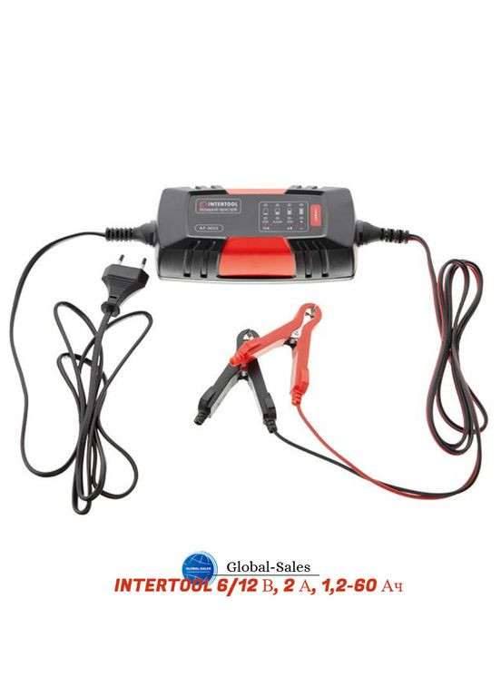 Пристрій зарядний 6/12В x 2А x 1.2-60А·год (AT-3022) Intertool (349819077)