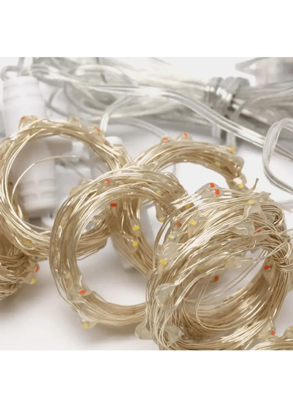 Светодиодная внутренняя комнатная гирлянда штора с соединителем работой от сети 3х3 м 300LED (478665-Prob) Разноцветная Unbranded (308133588)